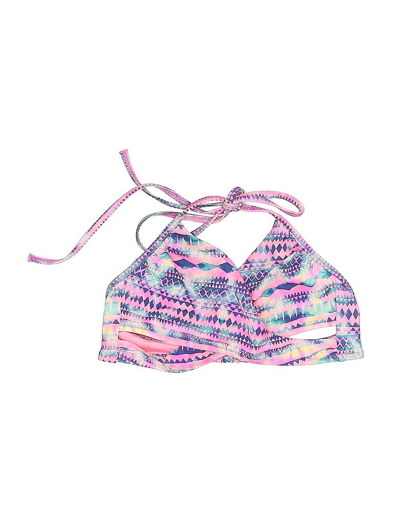 Pre-owned Victoria's Secret Pink Swimsuit Top Pink Print Pattern Swimwear