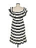 Halston Heritage 100% Polyester Stripes Ivory Casual Dress Size 6 - photo 2