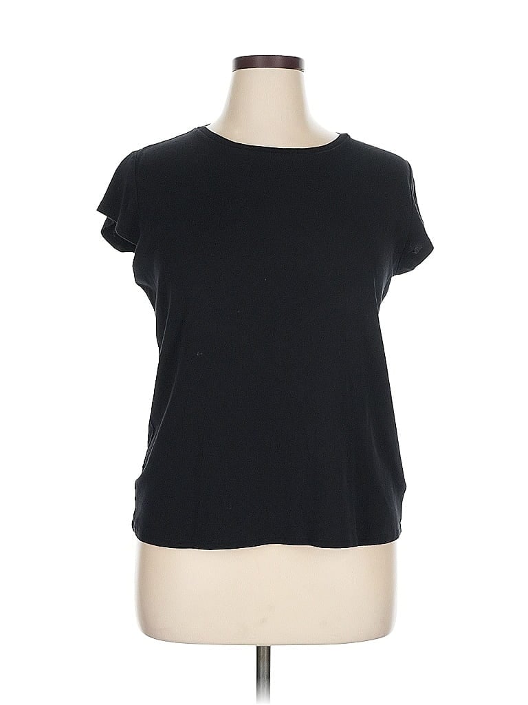 Pre-owned Liz Claiborne Short Sleeve T-shirt In Black