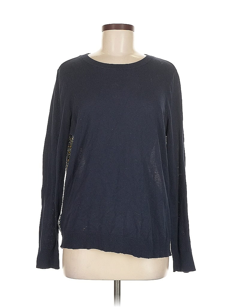 Pre-owned Ann Taylor Loft Long Sleeve Top Gray Crew Neck Tops