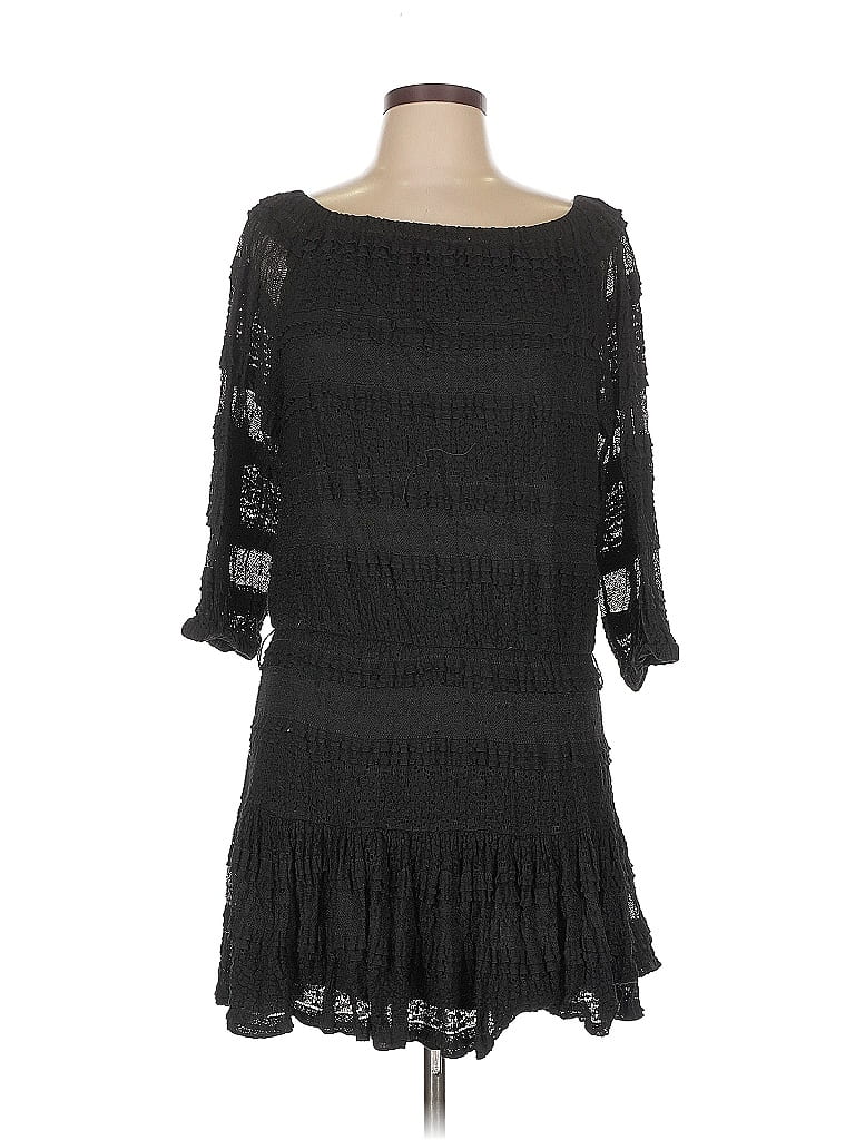 Pre-owned Candies Candie's 3/4 Sleeve Top Black Boatneck Tops