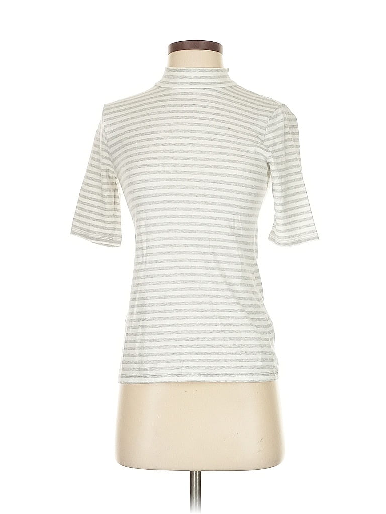 Pre-owned Gap Outlet Short Sleeve Turtleneck In Silver