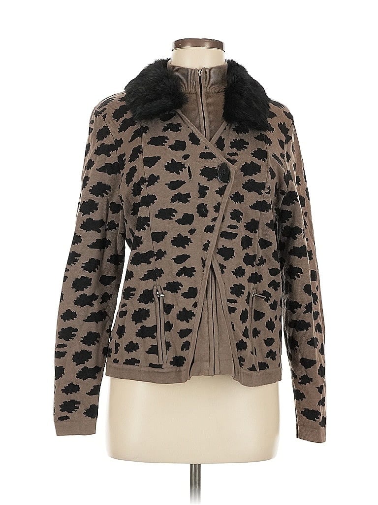 Pre-owned Jamie Sadock Cardigan Sweater In Brown