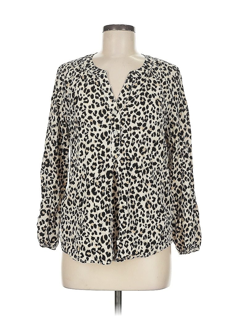 Pre-owned Old Navy Long Sleeve Blouse In White