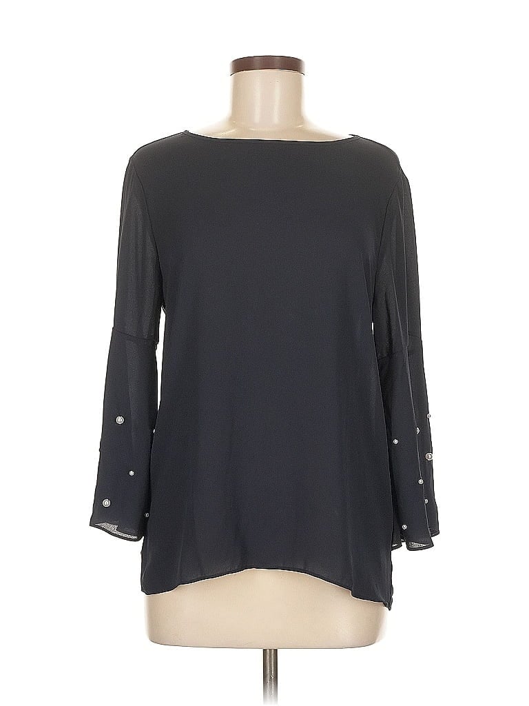 Pre-owned Ann Taylor Loft 3/4 Sleeve Blouse In Blue