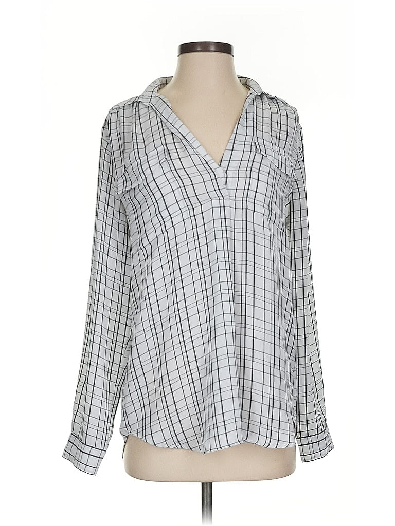 Click to view more detailed imagery on our partner's website Pre-owned Ann Taylor Long Sleeve Blouse In Silver