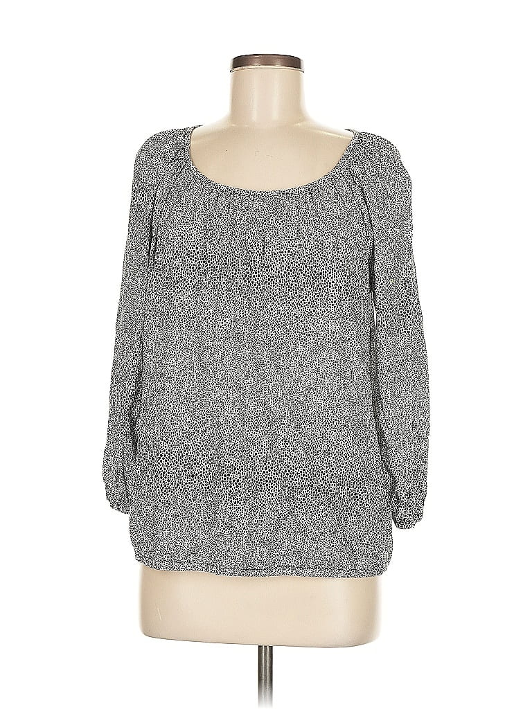 Pre-owned Michael Michael Kors Long Sleeve Blouse In Gray