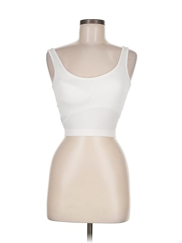 Pre-owned Pro-fit Tank Top Ivory Strapless Neckline Tops In White