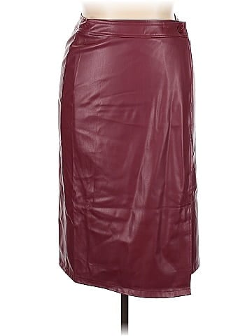 Kate Kasin Faux Leather Skirt (view 1)