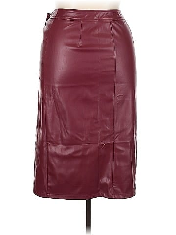 Kate Kasin Faux Leather Skirt (view 2)