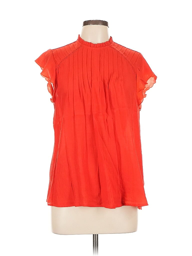 Click to view more detailed imagery on our partner's website Pre-owned Nanette Lepore Short Sleeve Blouse In Red