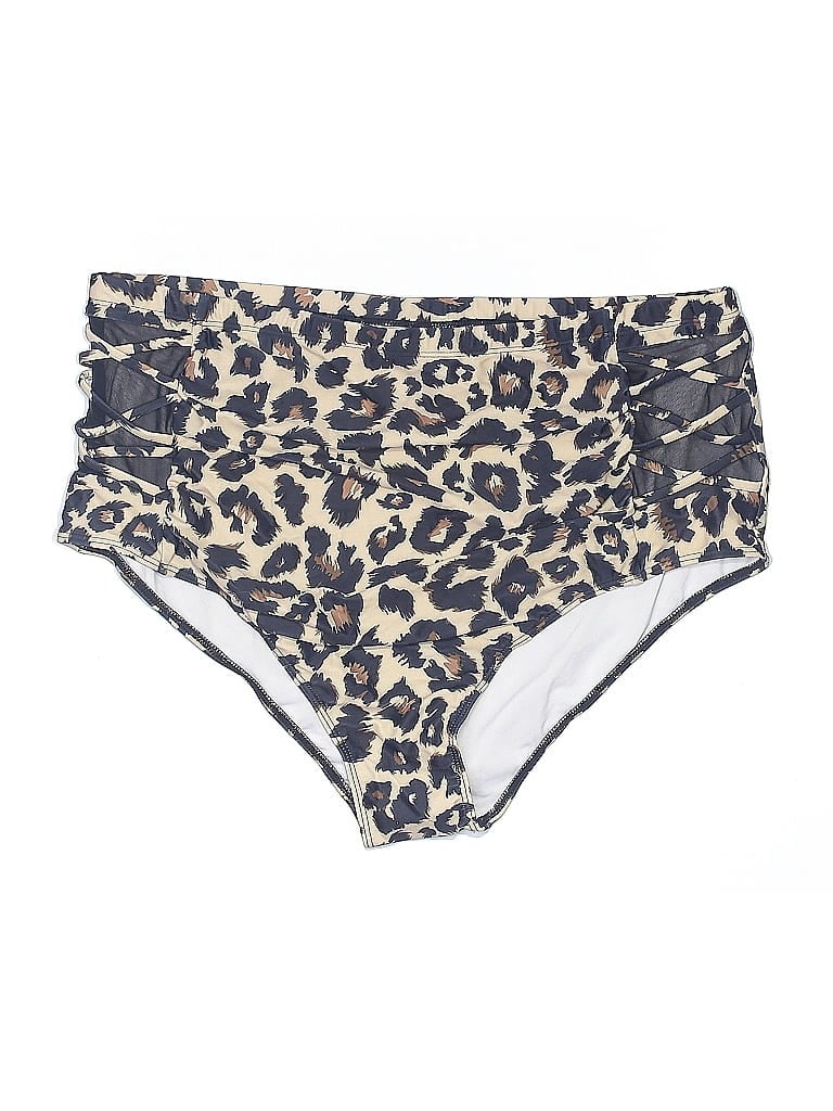 Pre-owned Zaful Swimsuit Bottoms In Gold