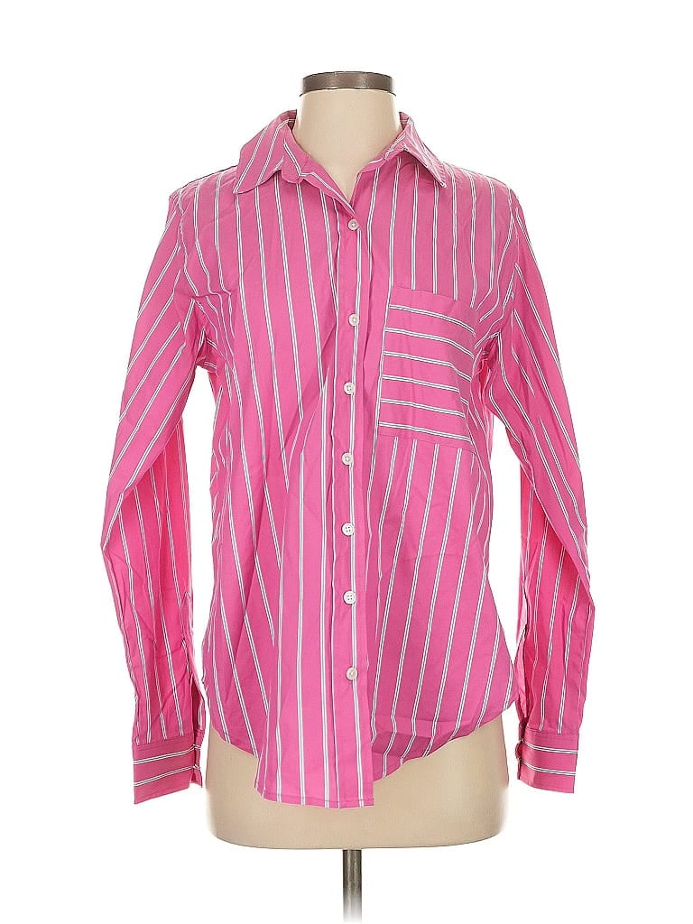 EVEREVE Pre-owned Long Sleeve Button Down Shirt In Pink