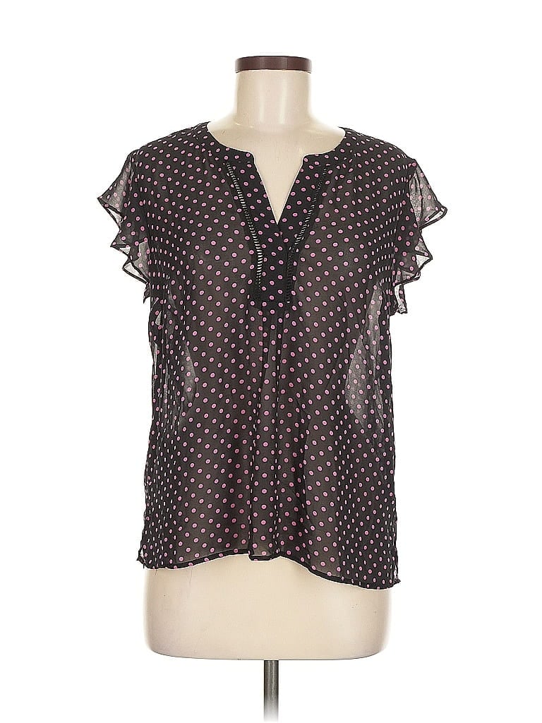Pre-owned Dr2 Short Sleeve Blouse In Black