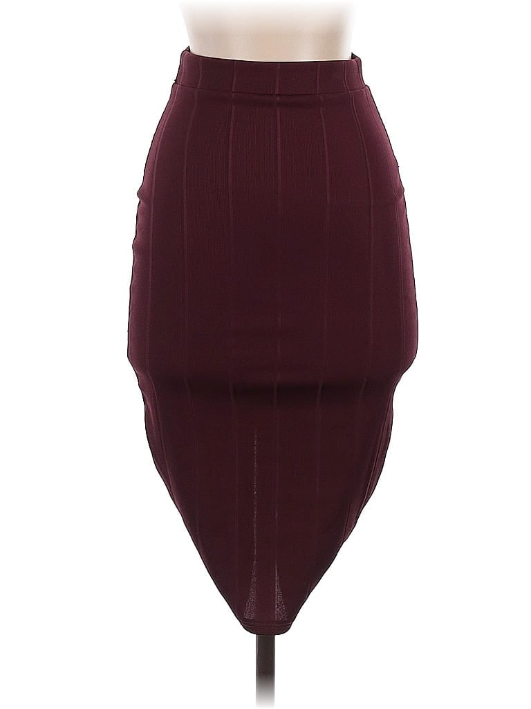 Pre-owned Lulus Formal Skirt In Burgundy