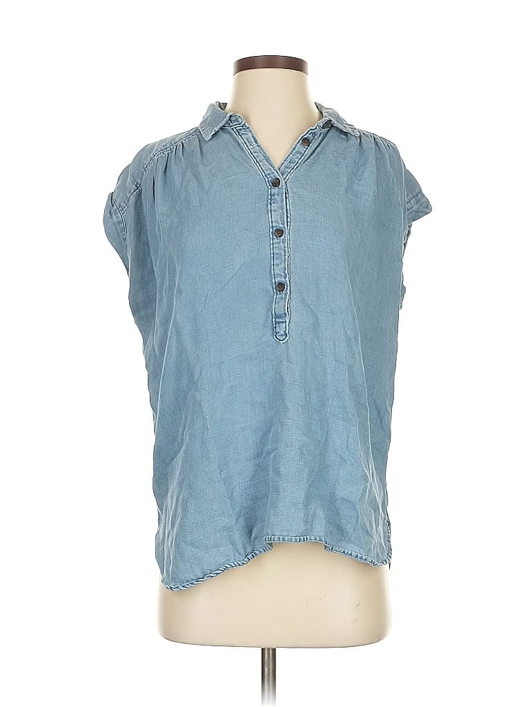 Click to view more detailed imagery on our partner's website Pre-owned Ann Taylor Loft Short Sleeve Blouse In Blue