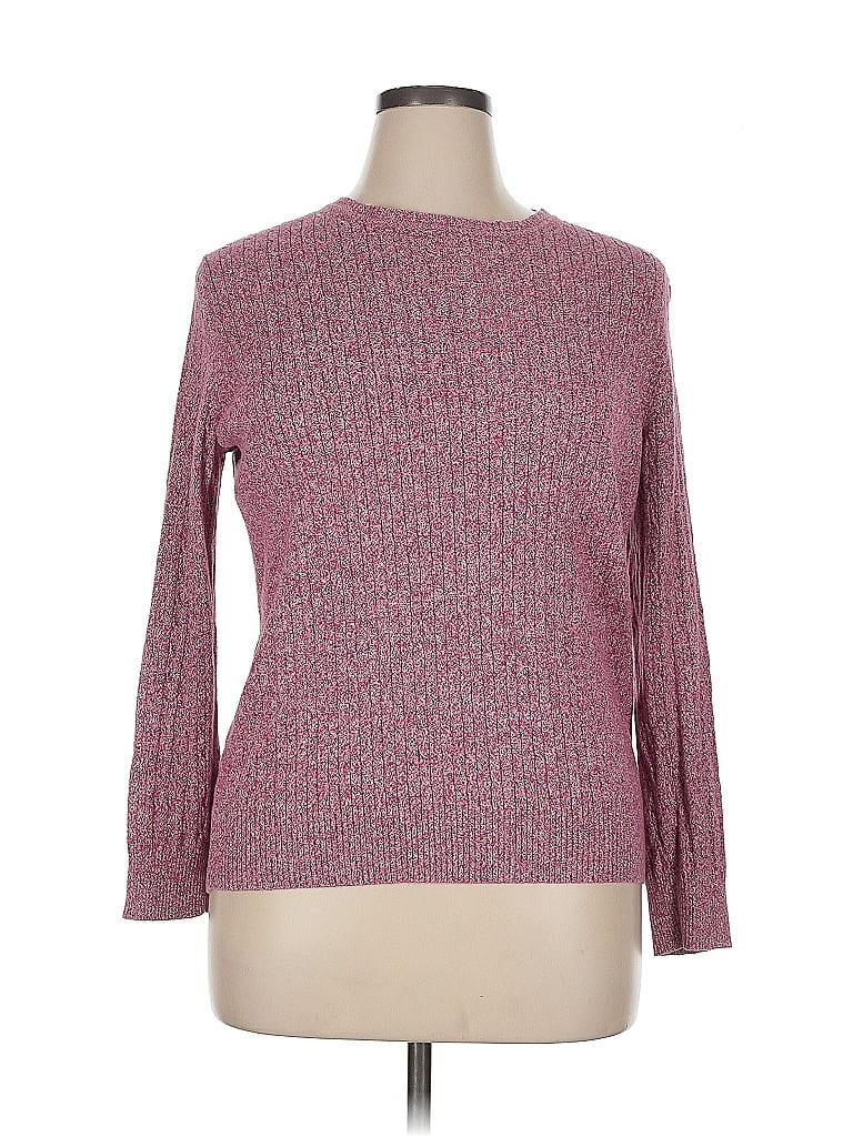 Pre-owned Kim Rogers Pullover Sweater In Burgundy