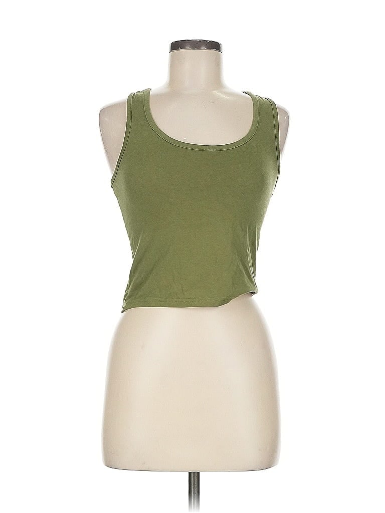 Pre-owned Assorted Brands Tank Top Green Strapless Neckline Tops