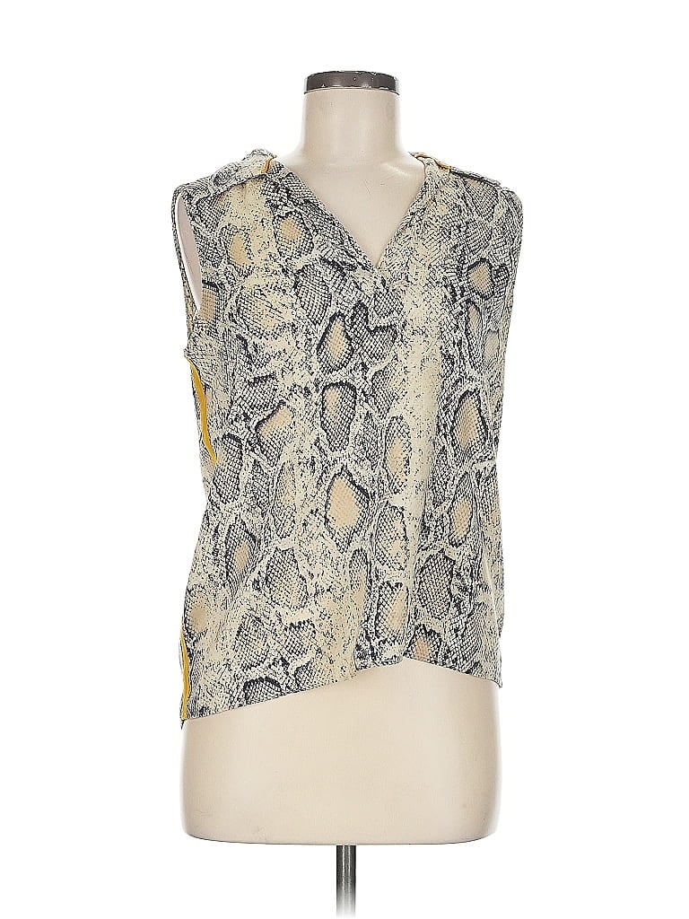 Pre-owned Zara Basic Sleeveless T-shirt In White