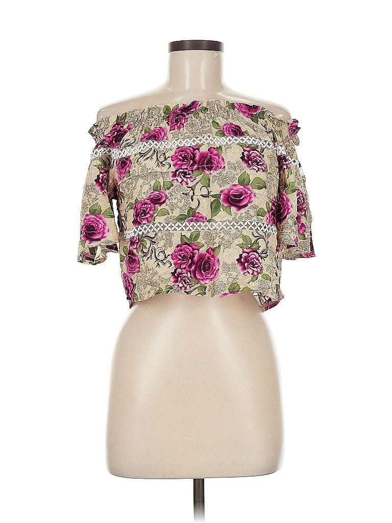 Pre-owned One Way 3/4 Sleeve Blouse In Pink