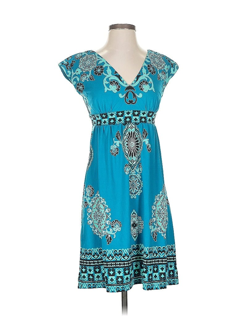 Pre-owned Inc International Concepts Casual Dress In Blue