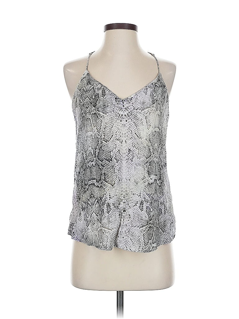 Pre-owned Lavender Brown Sleeveless Blouse In Silver
