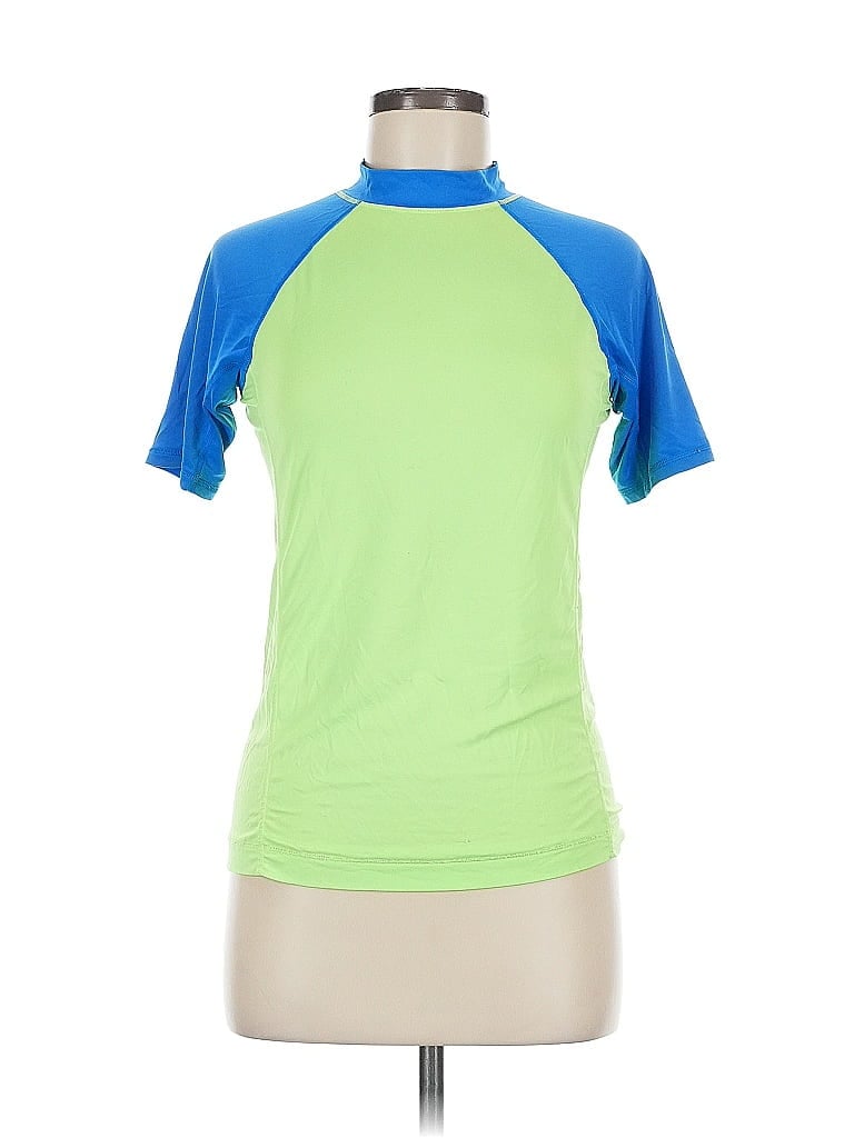 Pre-owned Lands' End Active T-shirt In Green