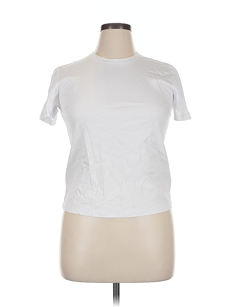 Pre-owned Unbranded Active T-shirt In White