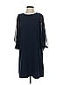 Halston 100% Polyester Solid Blue Cocktail Dress Size 4 - photo 1