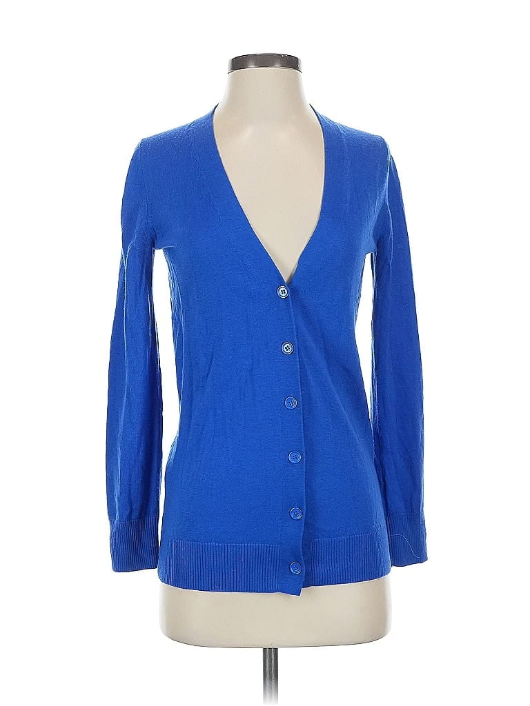 Pre-owned J.crew Factory Store Cardigan Sweater In Blue