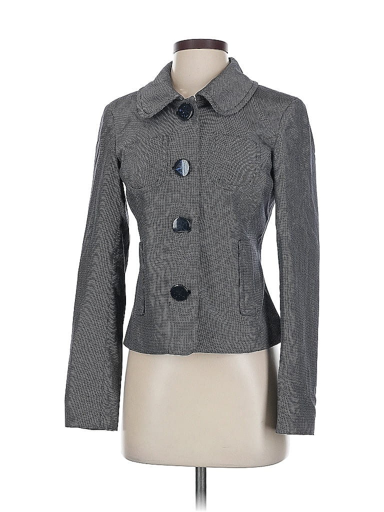 Pre-owned Ann Taylor Loft Blazer Jacket In Gray