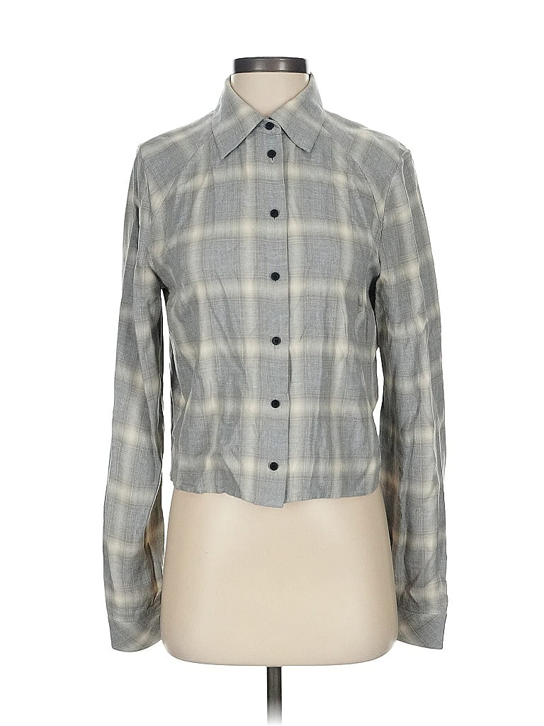 Pre-owned Rta Long Sleeve Blouse In Gray