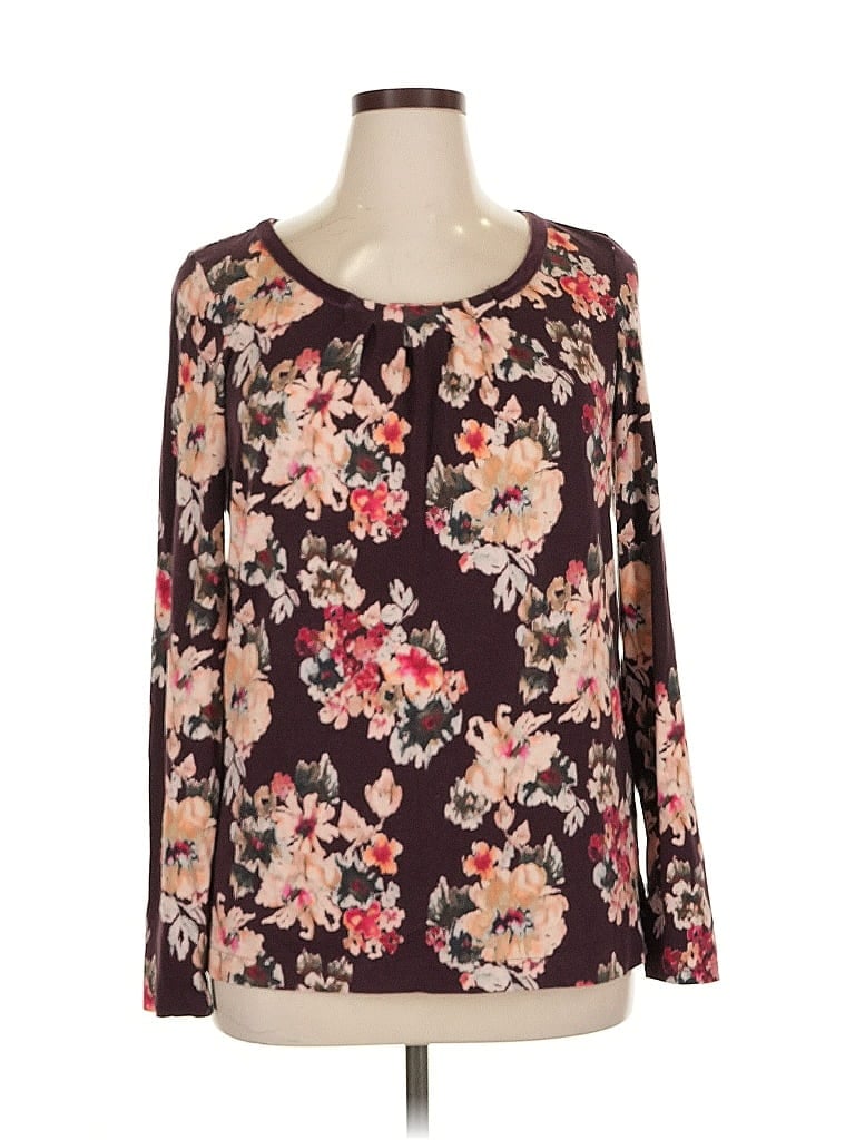 Click to view more detailed imagery on our partner's website Pre-owned Lands' End Long Sleeve Blouse In Brown