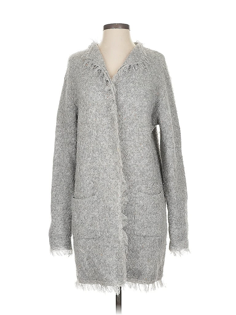 Pre-owned Max Studio Cardigan Sweater In Gray