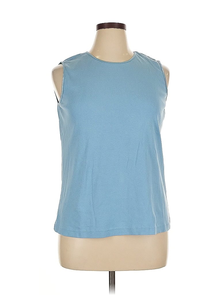 Pre-owned Christopher & Banks Sleeveless T-shirt In Blue