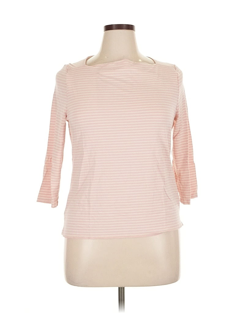 Pre-owned Talbots 3/4 Sleeve T-shirt In Pink