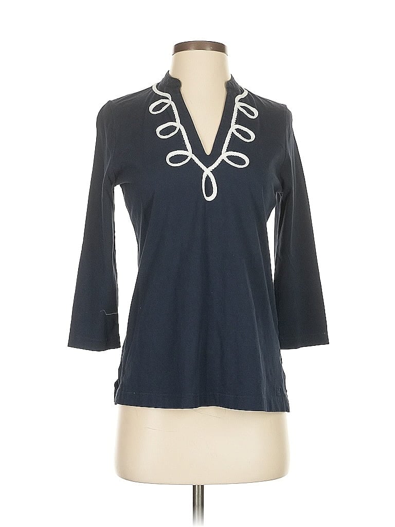 Pre-owned Vineyard Vines 3/4 Sleeve Blouse In Blue