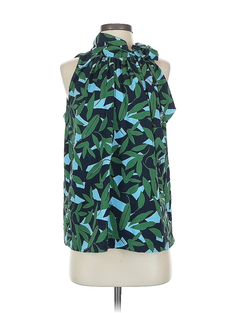 Pre-owned Ann Taylor Factory Sleeveless Blouse In Green