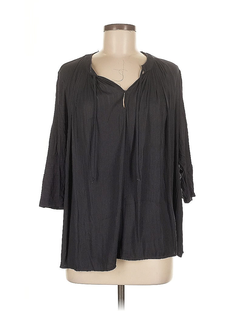 Pre-owned Dolan 3/4 Sleeve Blouse In Gray