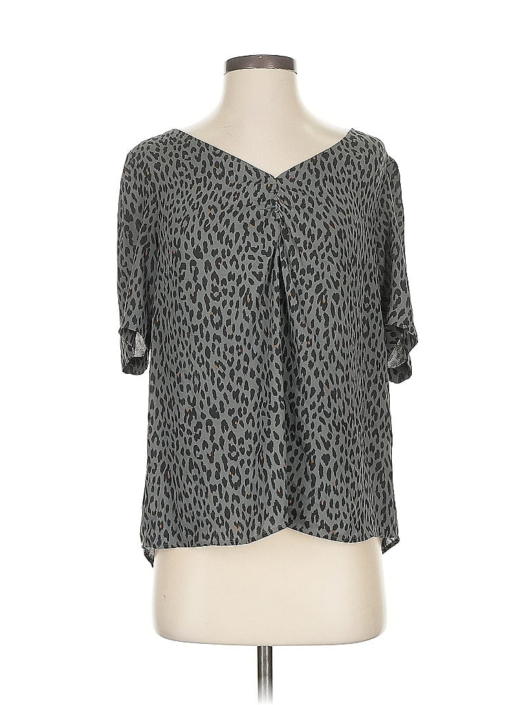 ANN TAYLOR LOFT Pre-owned Short Sleeve Blouse In Gray