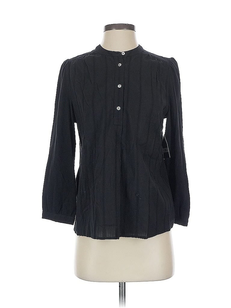 Pre-owned Lucky Brand 3/4 Sleeve Button Down Shirt In Black