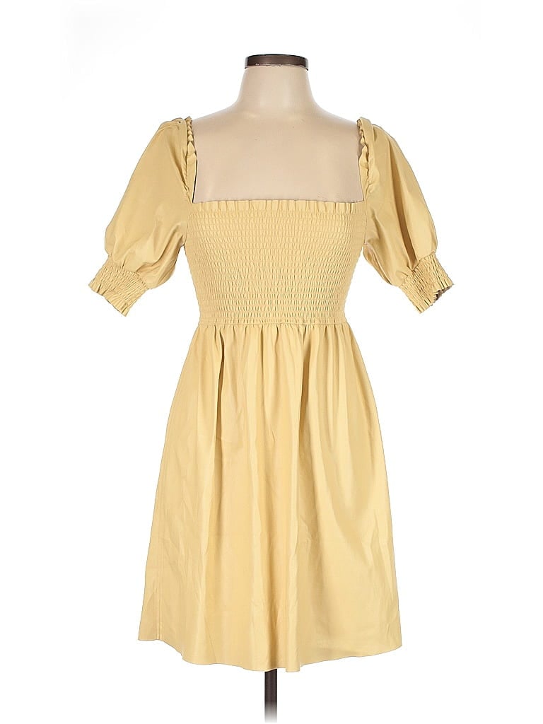 Pre-owned 7 For All Mankind Casual Dress In Yellow