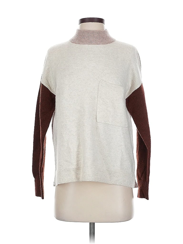 Pre-owned Madewell Turtleneck Sweater In White