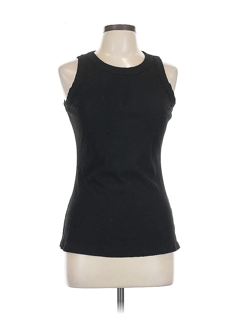 Pre-owned Unbranded Sleeveless T-shirt In Black