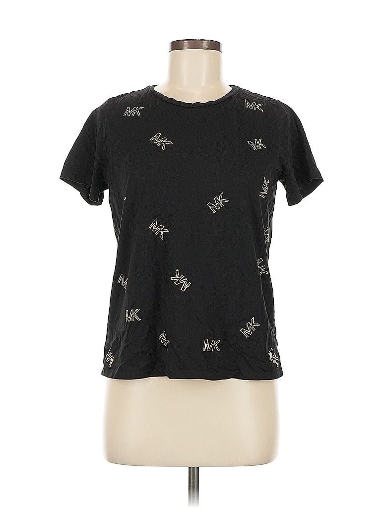Pre-owned Michael Michael Kors Short Sleeve T-shirt In Black