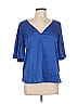 Rebecca Taylor Blue 3/4 Sleeve Blouse Size L - photo 1