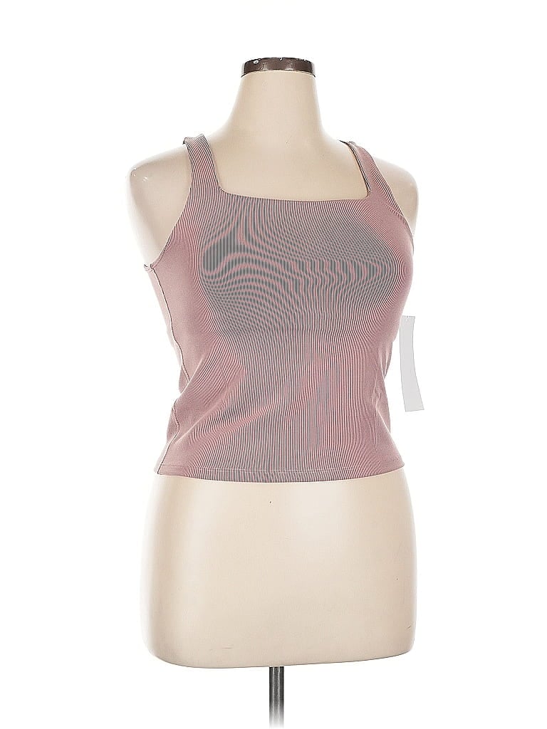 Lezat Tank Top Pink Halter Neckline Tops