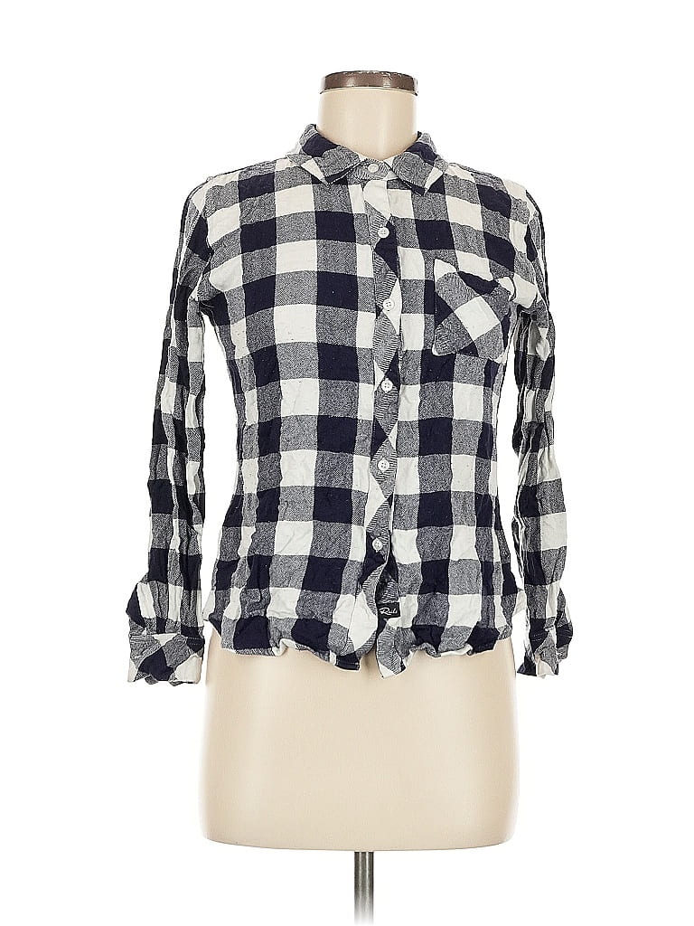 Pre-owned Rails Long Sleeve Polo Shirt In Blue