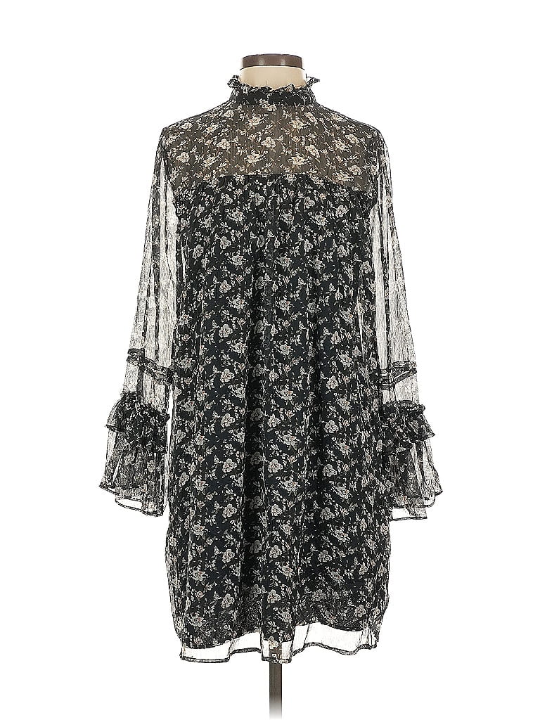 Pre-owned Zara Basic Casual Dress In Black