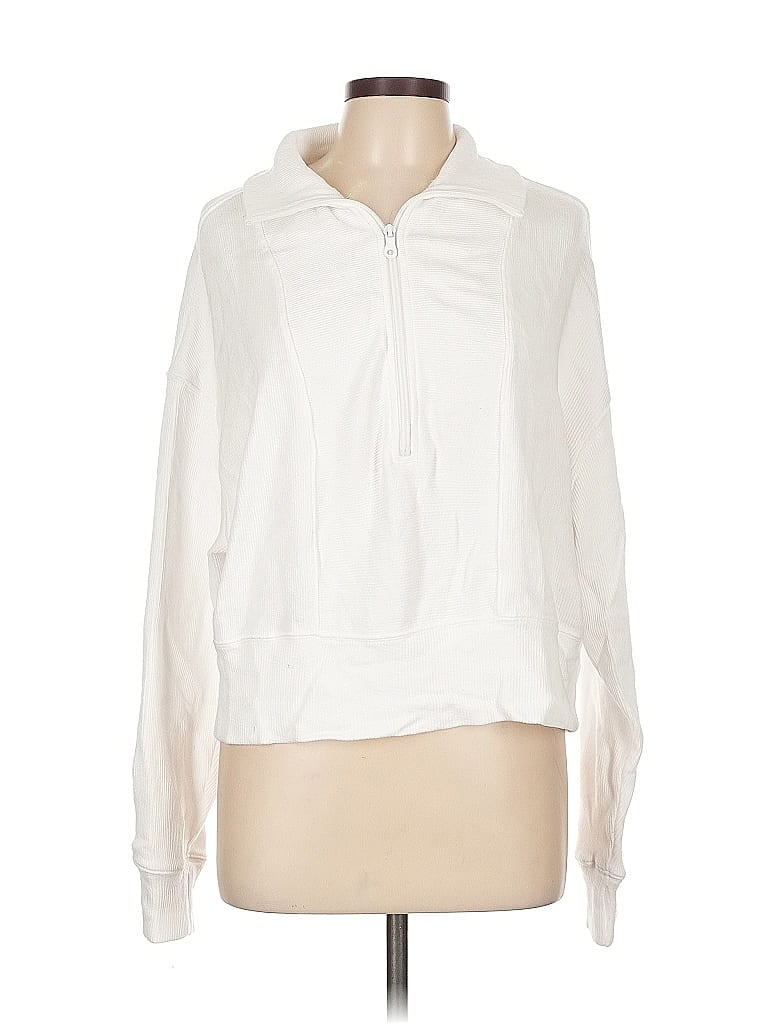 Pre-owned Offline By Aerie Track Jacket In White